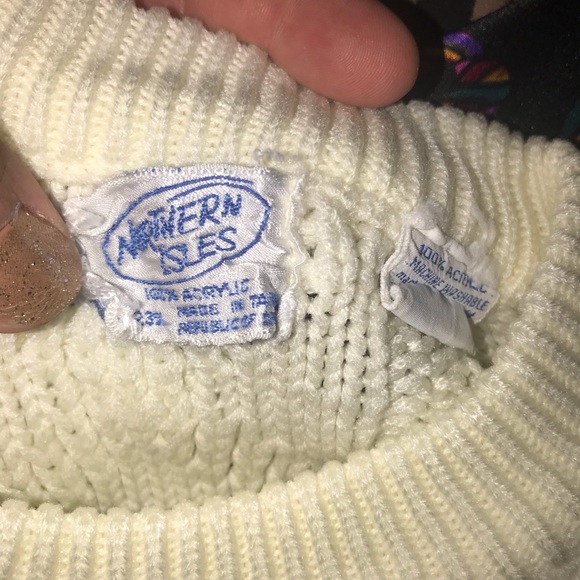 Vintage Northern Isle Cable Knit Sweater Small - Picture 4 of 5